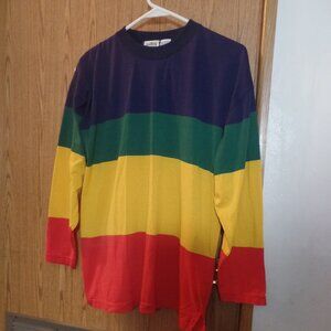 Huntington Ridge Men's Color-Blocked Striped Long-Sleeved T-Shirt, Size L